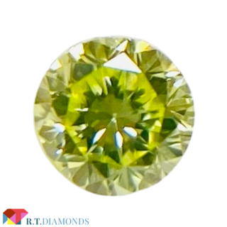 FANCY YELLOW GREEN 0.036ct RD/RT2361/CGL(その他)