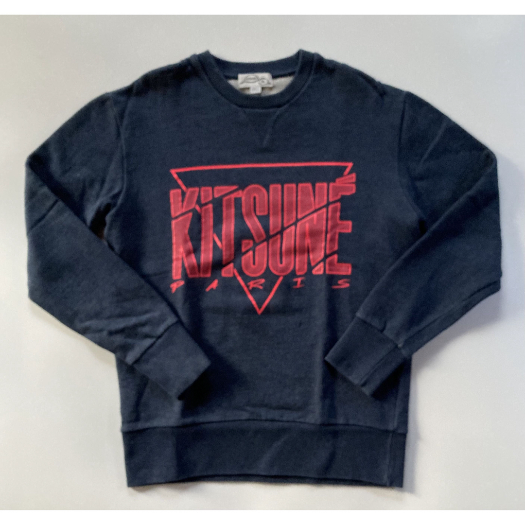 MAISON KITSUNE'(メゾンキツネ)のMAISON KITSUNE ロゴスウェット XS インディゴブルー  レディースのトップス(トレーナー/スウェット)の商品写真