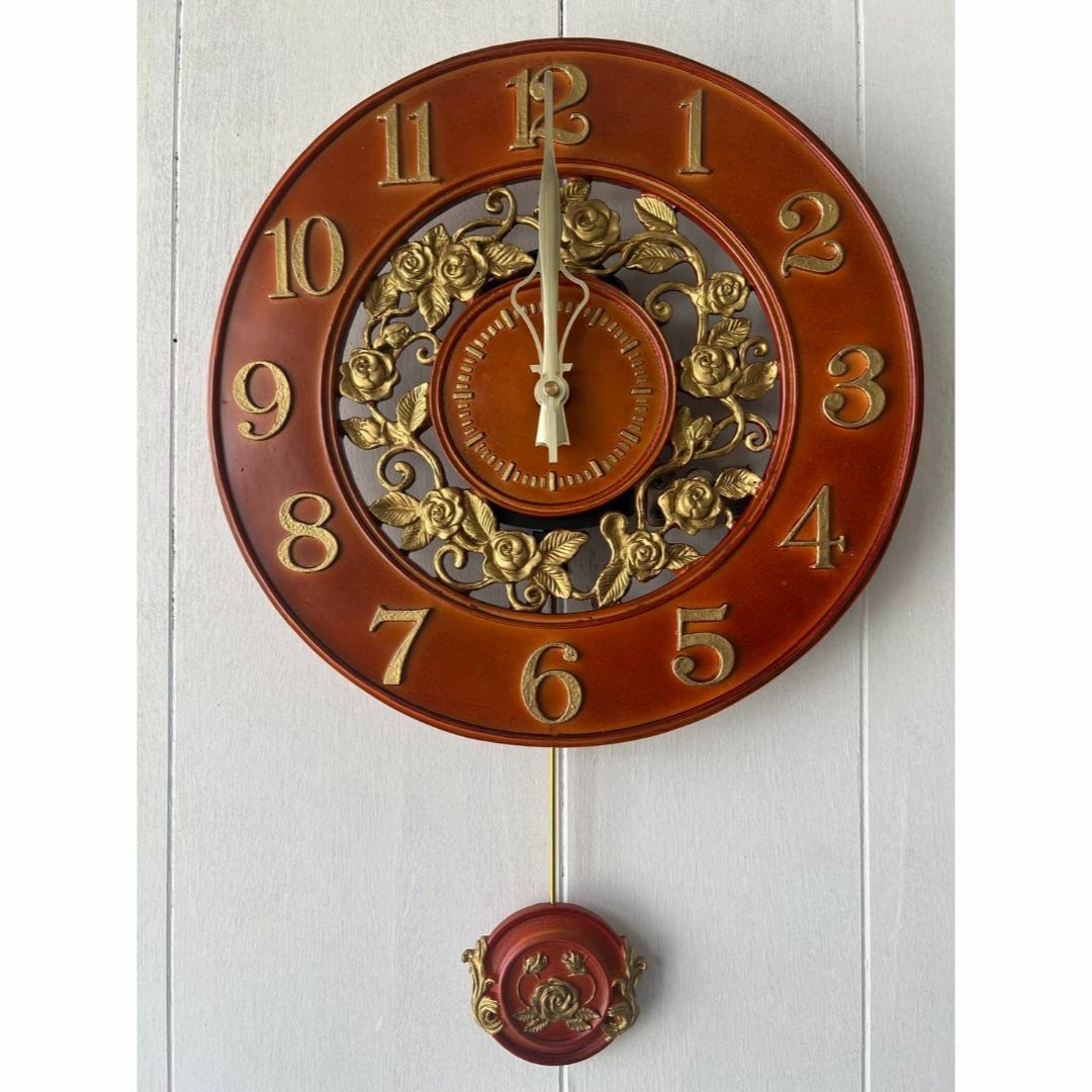 掛け時計 サンフラワー 振り子時計 時計 (非電波) - インテリア時計
