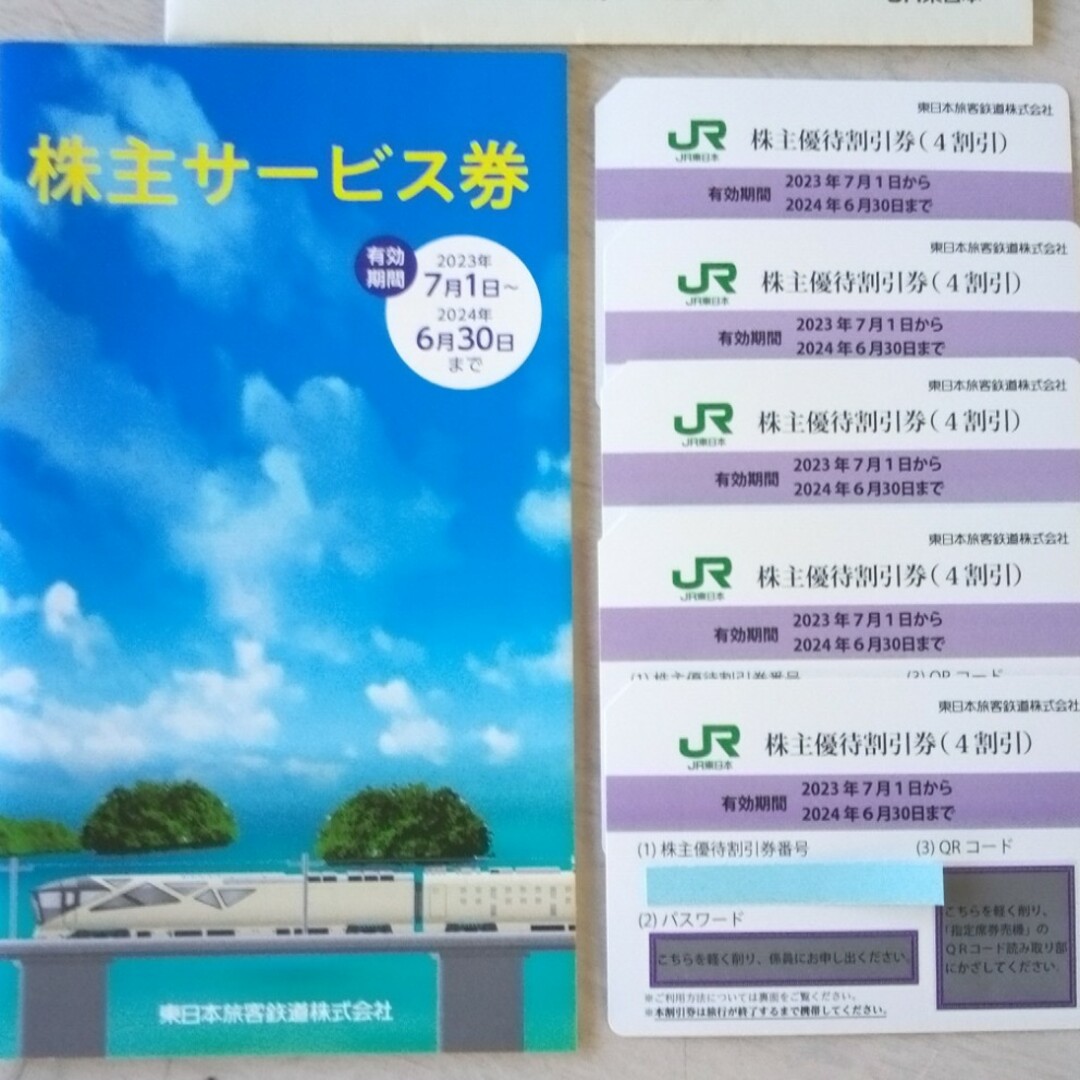 JR東日本 株主優待  割引券　5枚