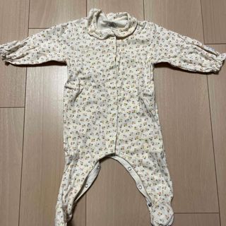 プチバトー(PETIT BATEAU)のプチバトー　ロンパース　3m 花柄(ロンパース)