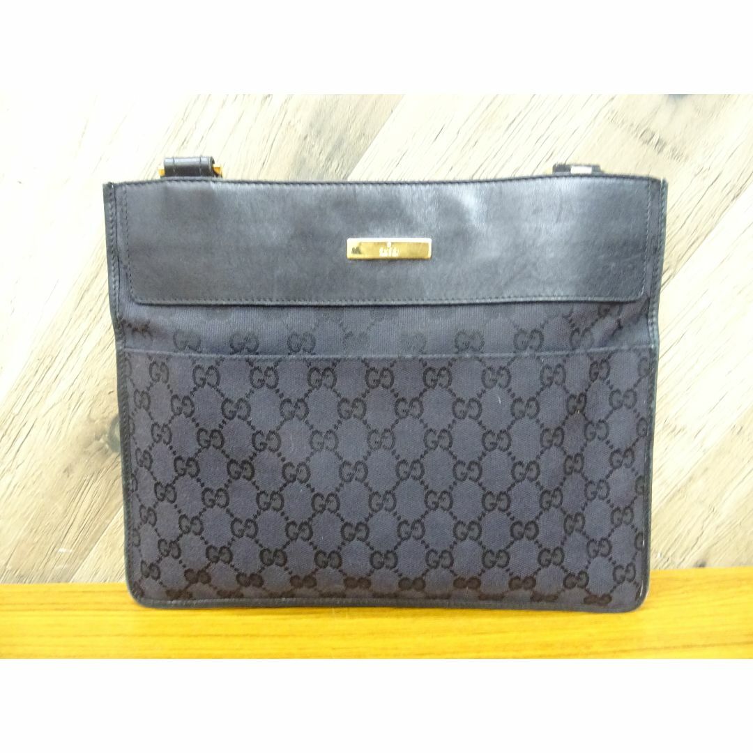 GUCCI - K博ニ013/ グッチ キャンバス レザー ショルダーバッグ