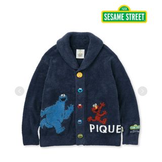 ジェラートピケ(gelato pique)の【SESAME STREET】ジャガードショールカーディガン（ＸＬサイズ）(ルームウェア)