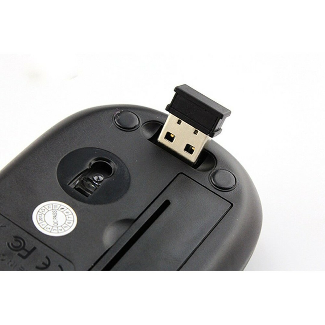 AD超薄型ミニUSB 2.4 G ワイヤレスマウス光学式PC Mac スマホ/家電/カメラのPC/タブレット(PC周辺機器)の商品写真