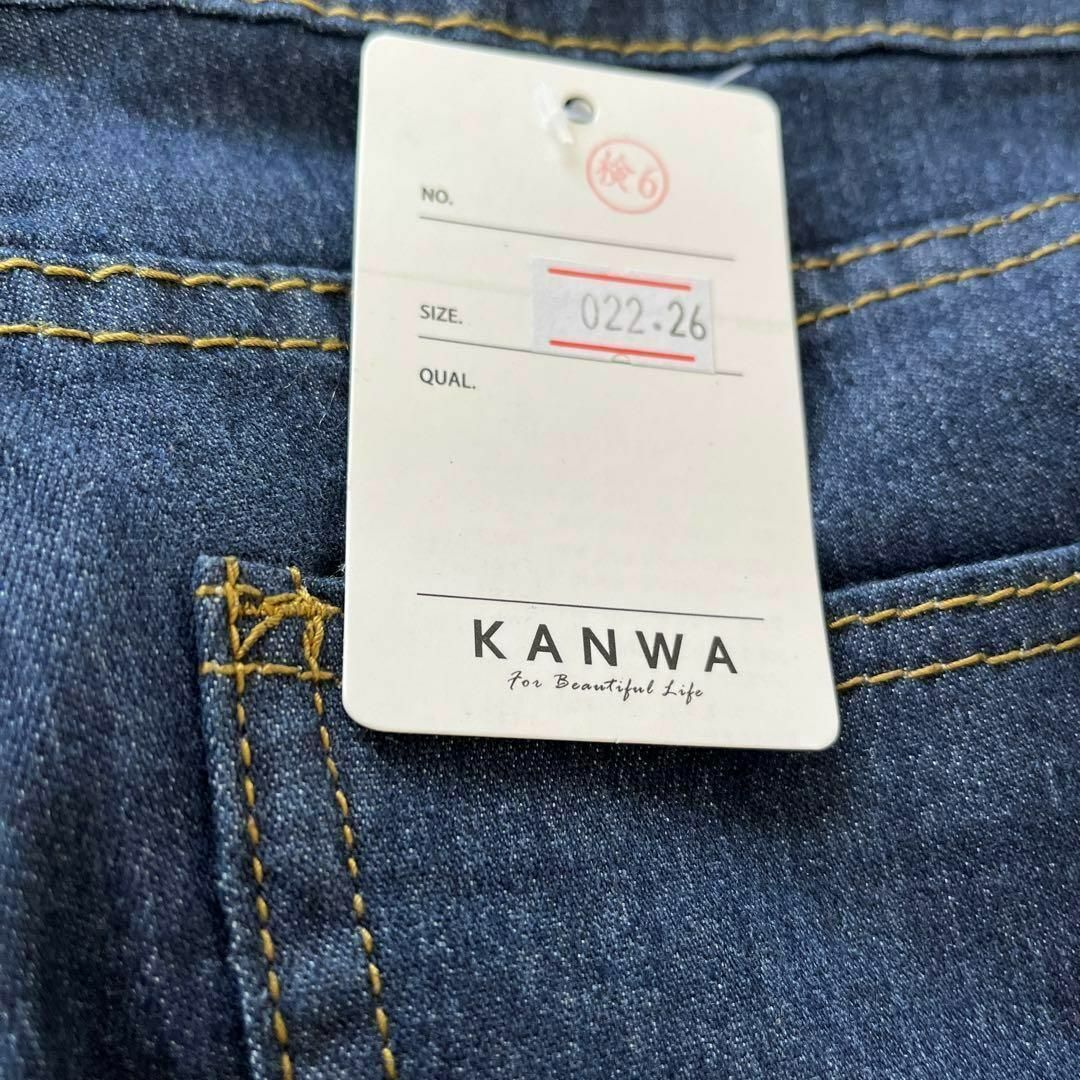 【KANWA】ジーンズ デニムパンツ 細見え サイズ26 未使用品 レディースのパンツ(デニム/ジーンズ)の商品写真