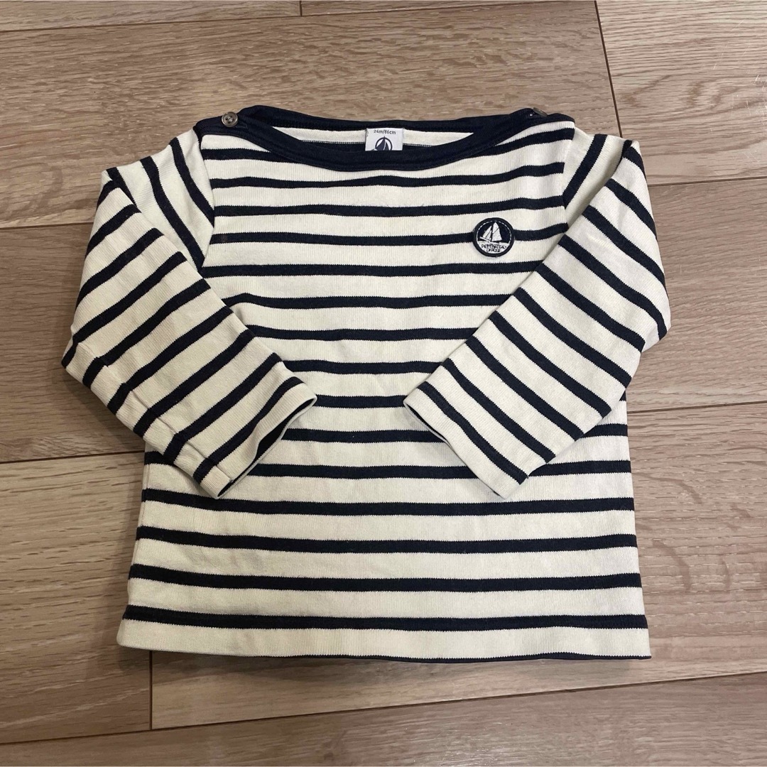 PETIT BATEAU(プチバトー)のBrown sugar 様専用【86センチ】プチバトー＠綿100%ロンT キッズ/ベビー/マタニティのベビー服(~85cm)(シャツ/カットソー)の商品写真