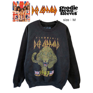 Def Leppard　1983ツアー　スウェット　M　黒　USA古着(スウェット)