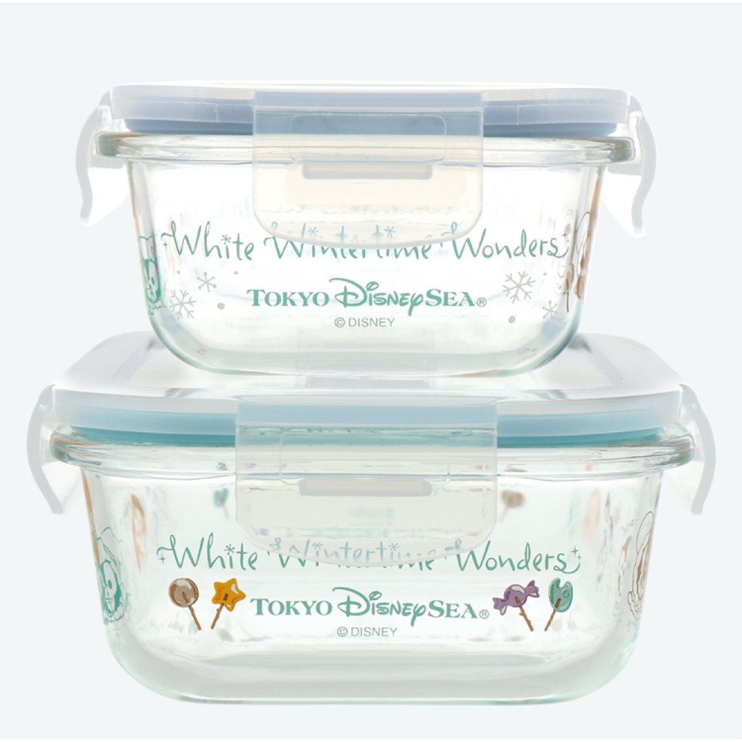 Disney(ディズニー)の【新品！】Disney Duffy ダッフィー 耐熱ガラス容器 2つセット インテリア/住まい/日用品のキッチン/食器(容器)の商品写真