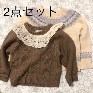 babyGAP - ベビー　ニット　長袖　しまむら　ベビーギャップ   90  2点セット