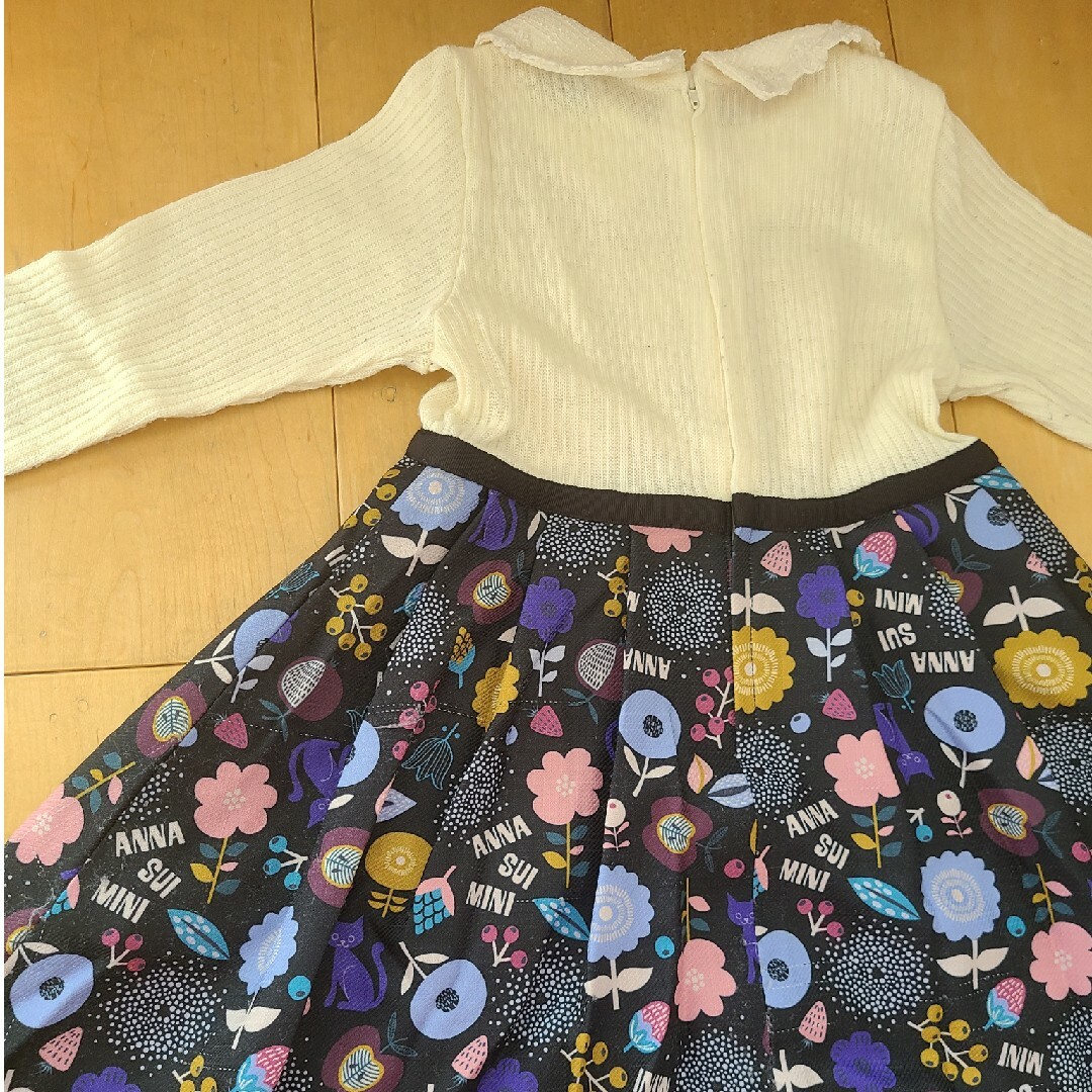 ANNA SUI mini(アナスイミニ)のアナスイミニ　ANNA SUImini　120　ニットワンピース キッズ/ベビー/マタニティのキッズ服女の子用(90cm~)(ワンピース)の商品写真