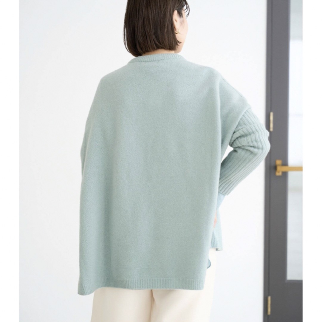 新品タグ付き IENA ウールカシミヤ脇スリットクルーネックプル 新品タグ付き IENA ウールカシミヤ脇スリットクルーネックプル
