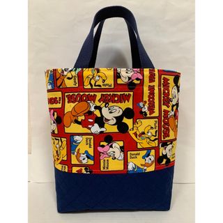 ディズニー(Disney)のトートバッグ　ミッキー　ハンドメイド(バッグ/レッスンバッグ)