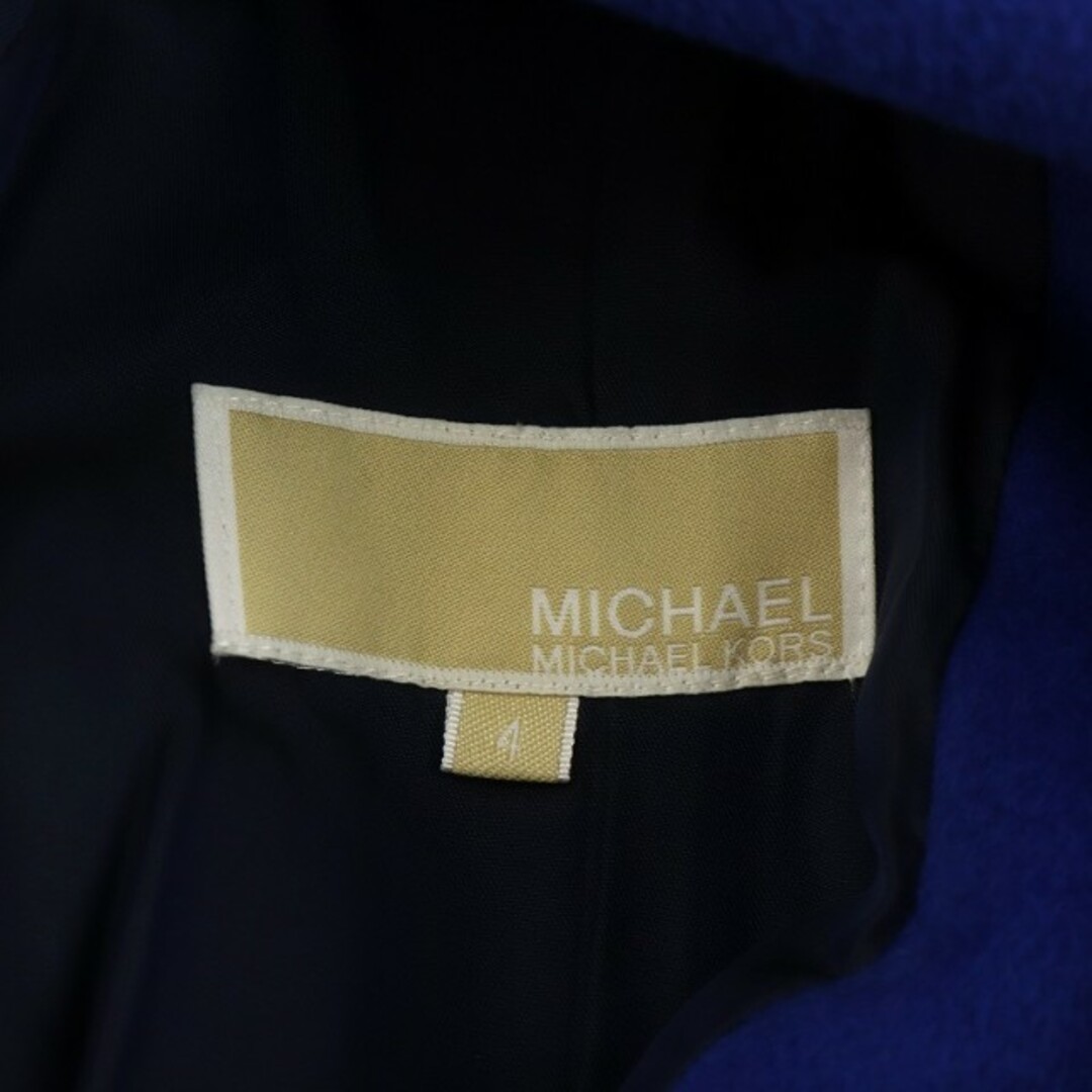 Michael Kors(マイケルコース)のマイケルコース ロングコート スタンドカラー 長袖 ベルト付き アンゴラ 4 青 レディースのジャケット/アウター(その他)の商品写真