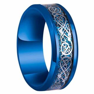 ファッションリング　ブルー・シルバー(リング(指輪))