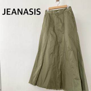 ジーナシス(JEANASIS)のジーナシス　グリーン　ロングスカート　フリーサイズ(ロングスカート)