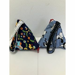 【ハンドメイド】三角ポーチ　2個セット(ポーチ)