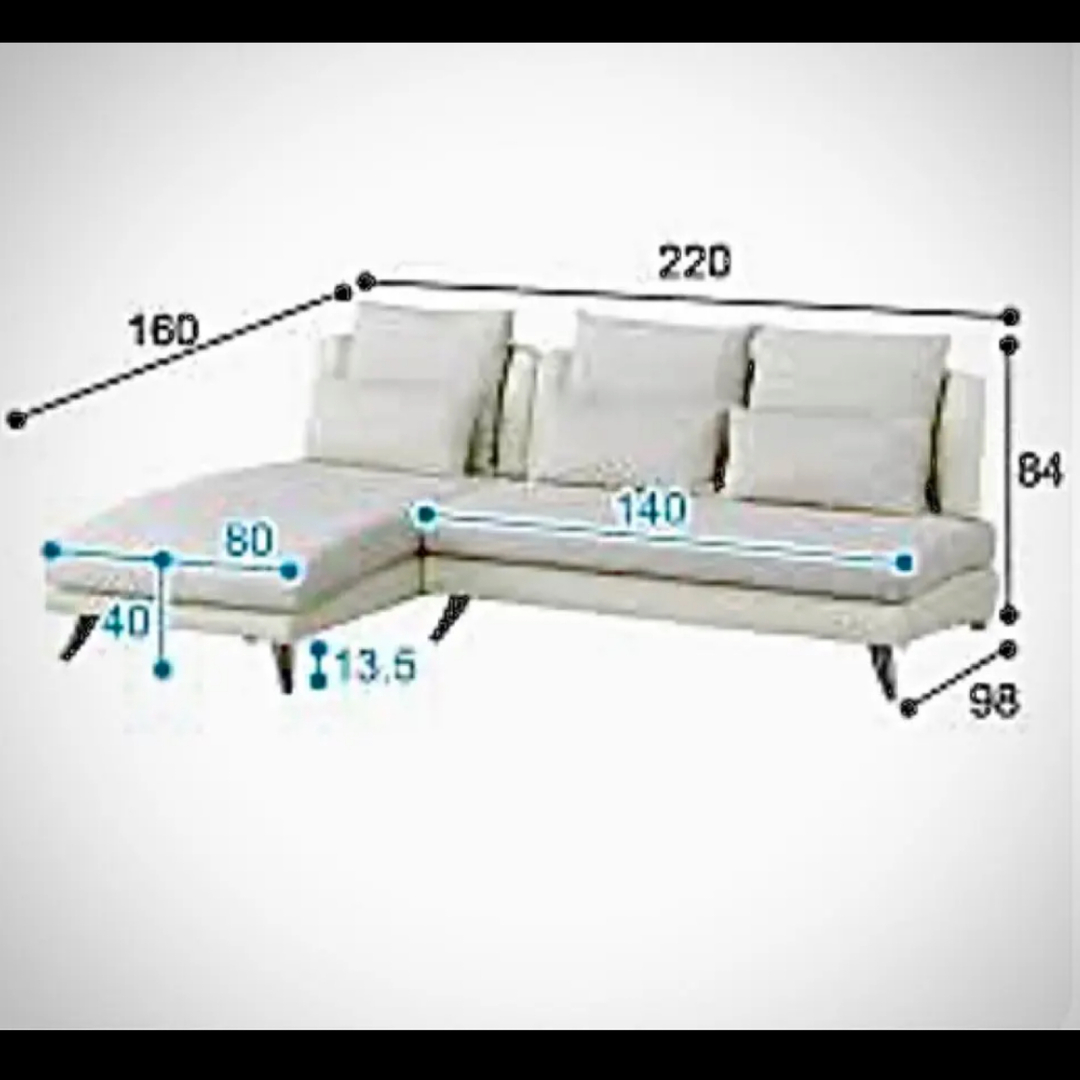 ニトリ(ニトリ)のニトリ ソファ クッション付き コーナーソファ ローソファ ハイバックソファ インテリア/住まい/日用品のソファ/ソファベッド(コーナーソファ)の商品写真