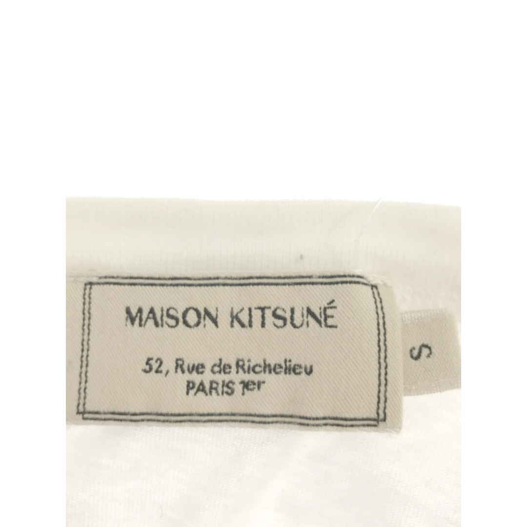 MAISON KITSUNE'(メゾンキツネ)のMAISON KITSUNE メゾンキツネ トリコロールフォックスパッチクルーネックTシャツ ホワイト S KMM-29000-A メンズのトップス(Tシャツ/カットソー(半袖/袖なし))の商品写真