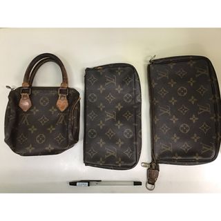 ルイヴィトン(LOUIS VUITTON)のルイヴィトン　ポーチジャンク品3点セット(正規品)(ポーチ)