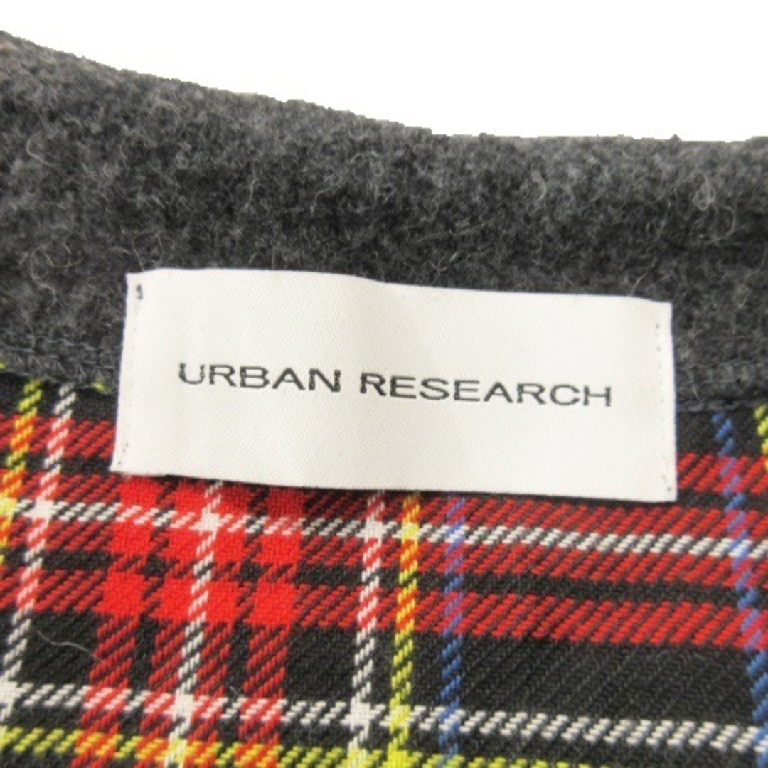 URBAN RESEARCH(アーバンリサーチ)のアーバンリサーチ カーディガン トッパー 長袖 ウール混 厚手 38 グレー レディースのトップス(カーディガン)の商品写真