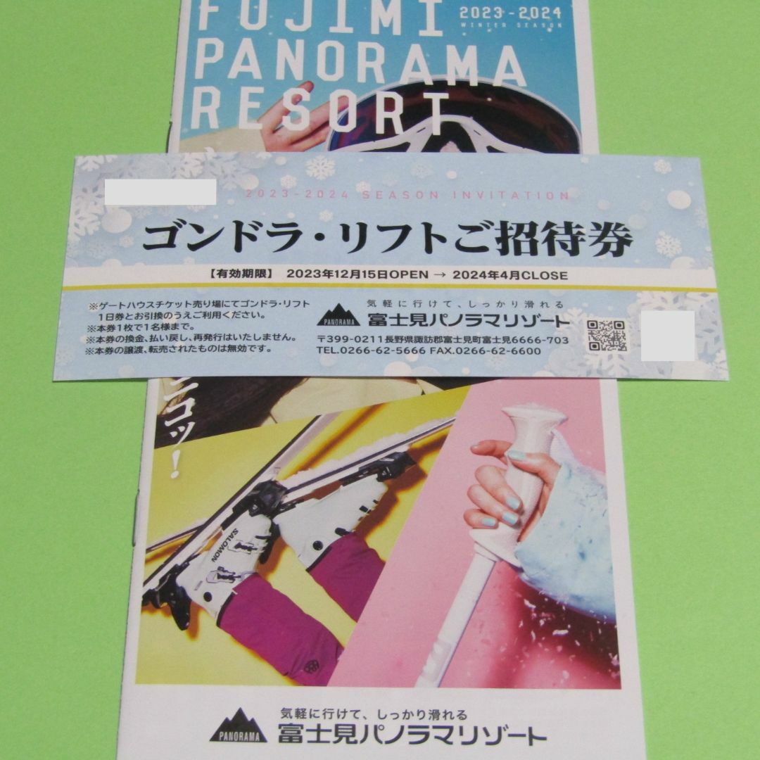 富士見パノラマ 1日券 - 施設利用券