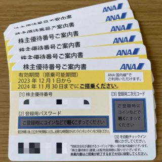 エーエヌエー(ゼンニッポンクウユ)(ANA(全日本空輸))のANA 株主優待券　2023年12月1日から 2024年11月30日(航空券)