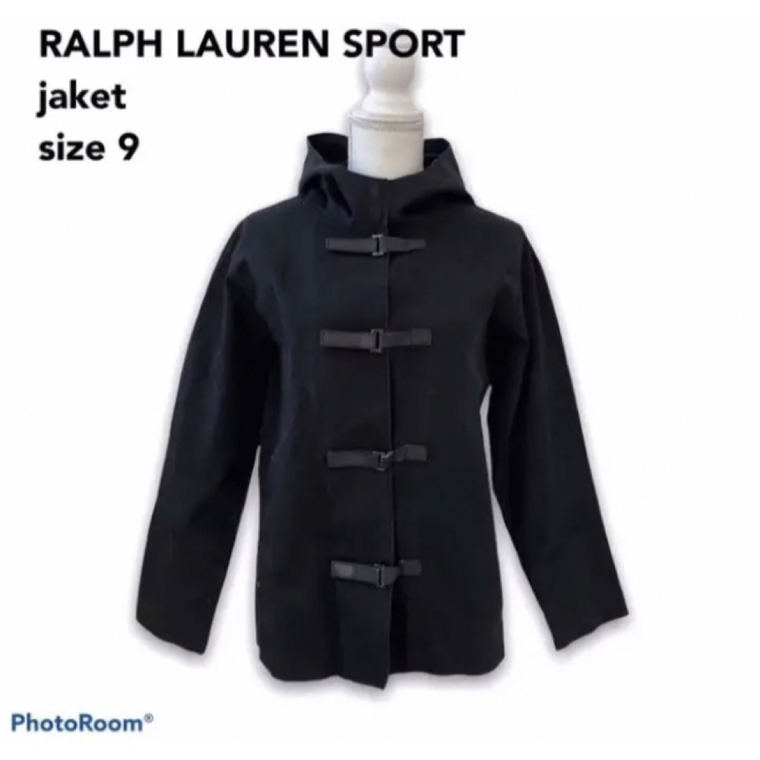 Ralph Lauren(ラルフローレン)のラルフローレンスポーツ　ジャケット　ブルゾン　メンズライク　ブラック　M相当 レディースのジャケット/アウター(ブルゾン)の商品写真