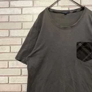 バーバリー(BURBERRY)のBURBERRY メンズTシャツ半袖グレーLサイズ(Tシャツ/カットソー(半袖/袖なし))