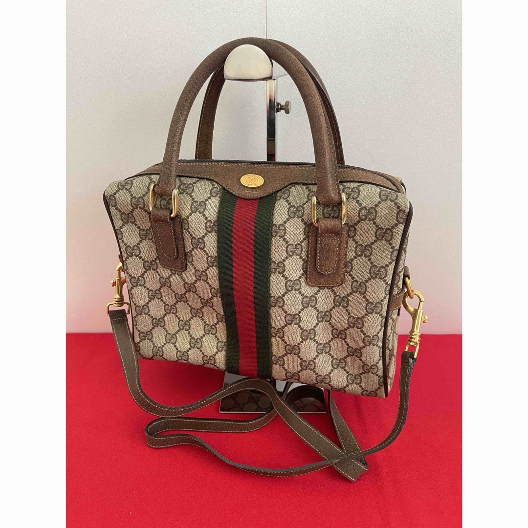 Gucci - GUCCI オールドグッチ シェリーライン 2WAYボストンバッグ の