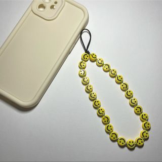 韓国 ハンドメイド ビーズ めっちゃにこにこなスマホストラップ(スマホストラップ/チャーム)