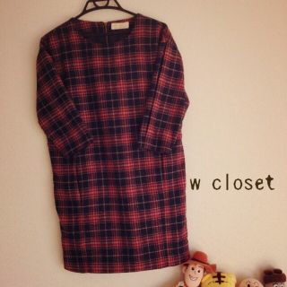 ダブルクローゼット(w closet)のチェック柄ワンピース♡(ひざ丈ワンピース)