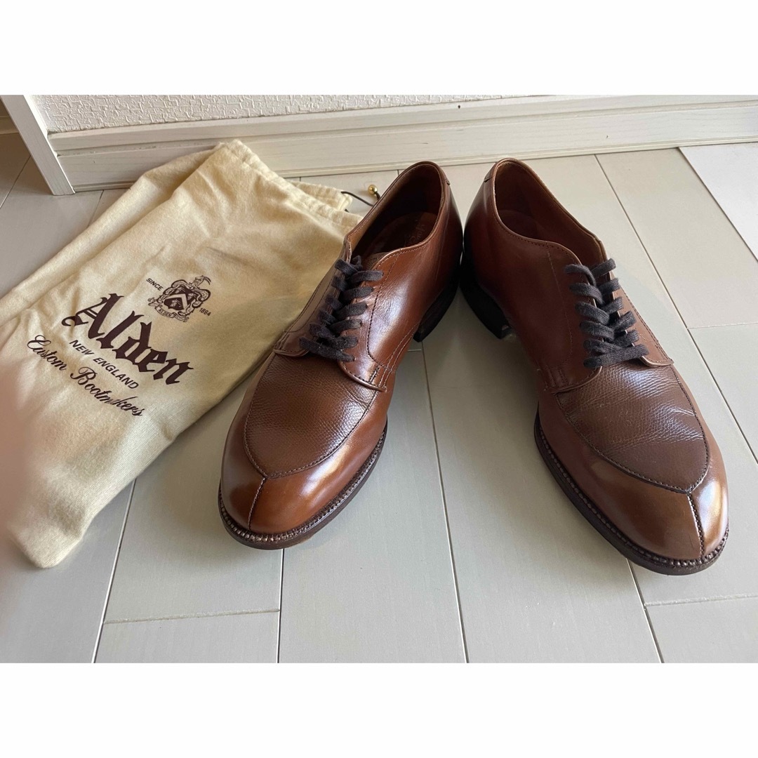 JS別注 オールデン　alden vチップ　カーフ　コンビ　us8.5別注