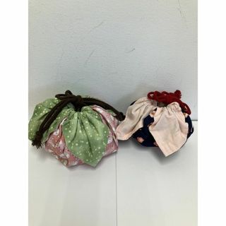 【ハンドメイド】巾着ポーチ　2個セット(ポーチ)