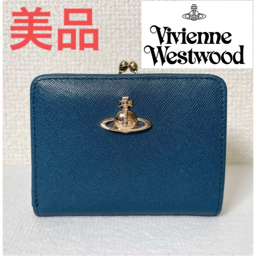 美品　Vivienne Westwood 二つ折り財布 がま口　ゴールドオーブ | フリマアプリ ラクマ