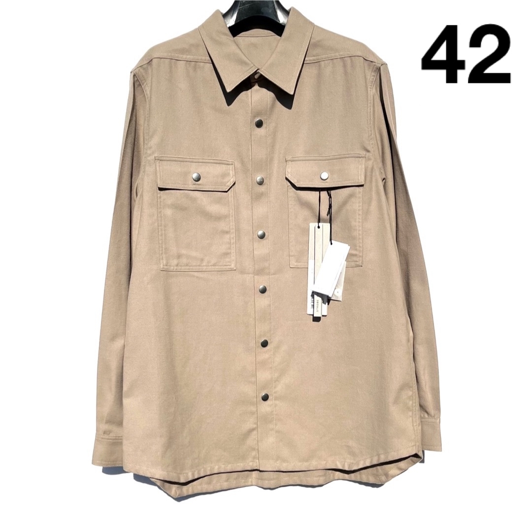 Rick Owens(リックオウエンス)の新品 RICK OWENS 22AW OUTERSHIRT PEARL 42 メンズのトップス(シャツ)の商品写真