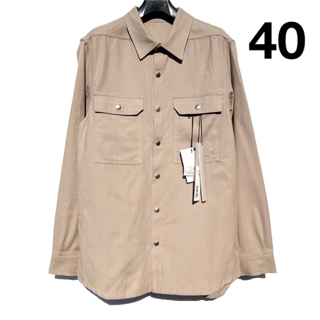 Rick Owens(リックオウエンス)の新品 RICK OWENS 22AW OUTERSHIRT PEARL 40 メンズのトップス(シャツ)の商品写真