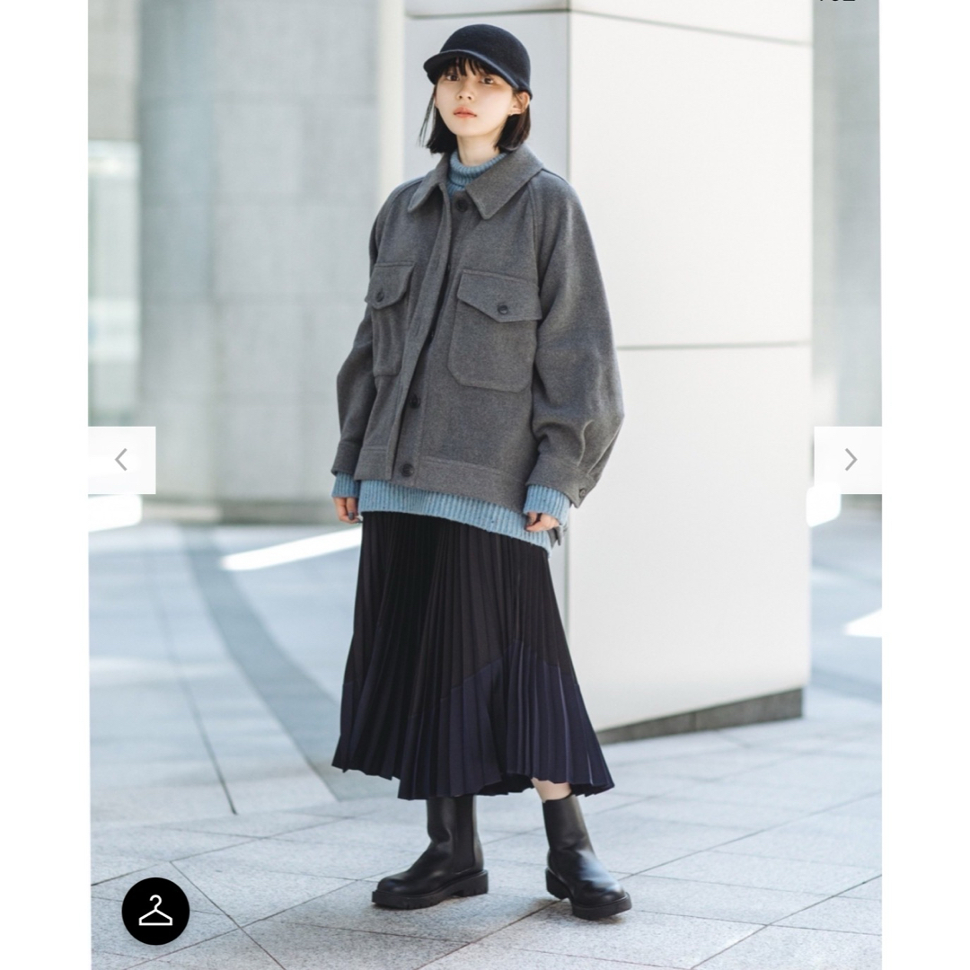 【新品未使用】UNIQLO:C プリーツ カラーブロック スカート XS 黒