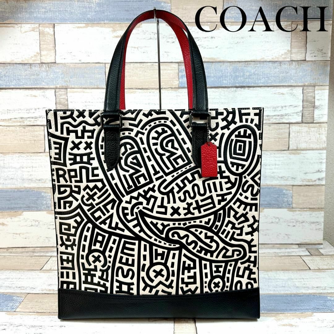 COACH　ミッキーマウス×キースヘリング 限定コラボ トートバッグ　C6872レディース