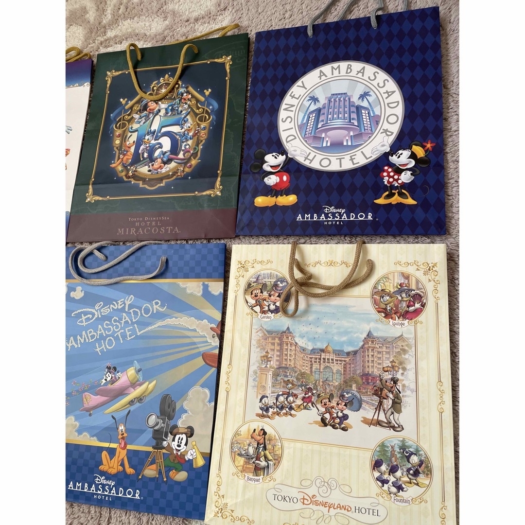 ディズニーリゾートホテル紙袋テイクバッグ7枚 エンタメ/ホビーのコレクション(その他)の商品写真