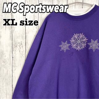 MC Sportswear オーバーサイズ スウェット 雪の結晶 氷 冬 古着(スウェット)