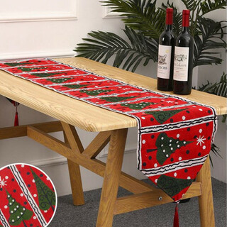 北欧 テーブルランナー クリスマス タペストリー インテリア テーブルクロス(テーブル用品)
