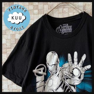 アメリカ古着 マーベル プリントtシャツ アベンジャーズ ブラック黒S(Tシャツ/カットソー(半袖/袖なし))