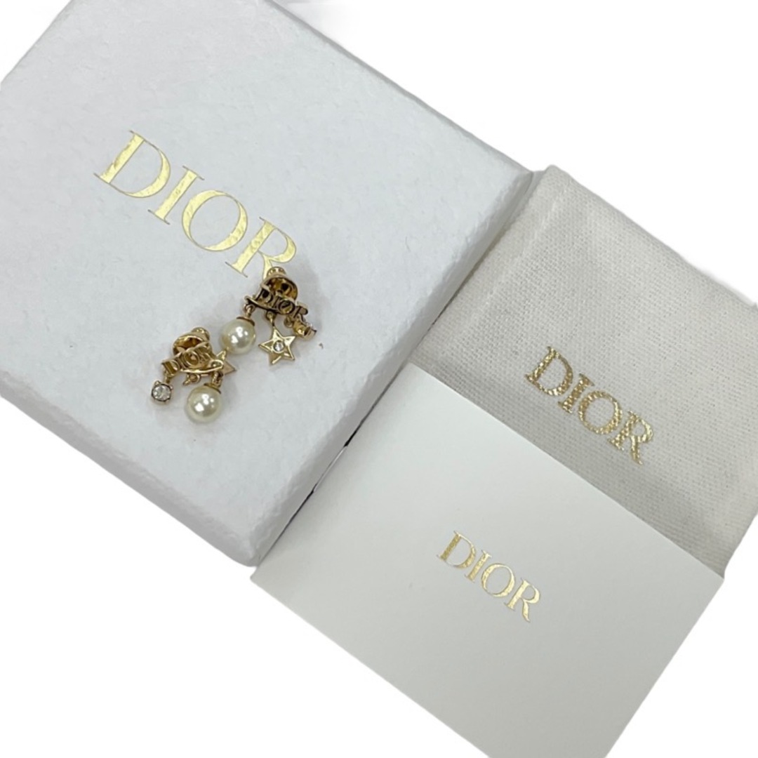 Christian Dior(クリスチャンディオール)のクリスチャンディオール CHRISTIAN DIOR Dio(r)evolution ピアス ゴールド ラインストーン パール レディースのアクセサリー(ピアス)の商品写真