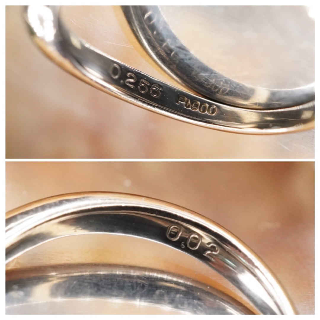天然 パライバトルマリン　0.256c ダイヤモンド  リング プラチナ レディースのアクセサリー(リング(指輪))の商品写真