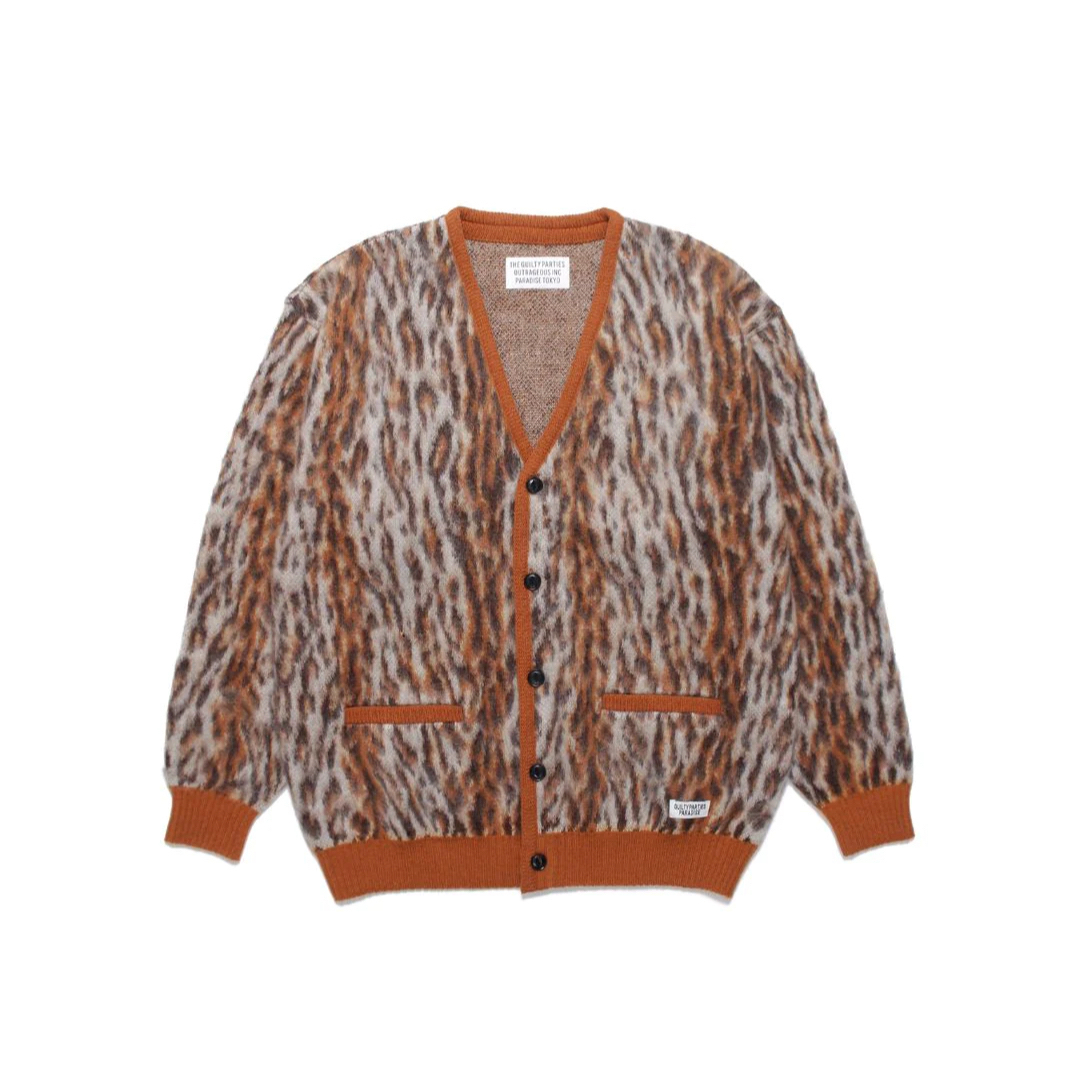 カーディガン22fw wacko maria leopard mohair cardigan