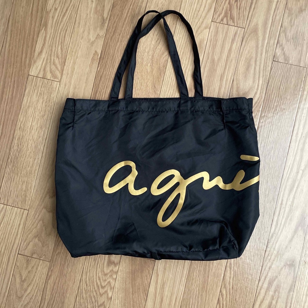 agnes b.(アニエスベー)のagnes b. アニエスベー エコバッグ エコバック トートバッグ バッグ 黒 レディースのバッグ(エコバッグ)の商品写真