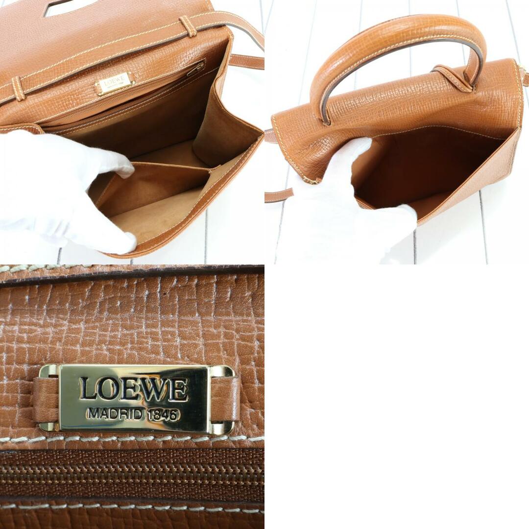 LOEWE(ロエベ)のヴィンテージ ロエベ バルセロナ レザー 2WAY ショルダーバッグ 斜め掛け クロスボディ ハンド トート レディース MMT D14-15 レディースのバッグ(ショルダーバッグ)の商品写真
