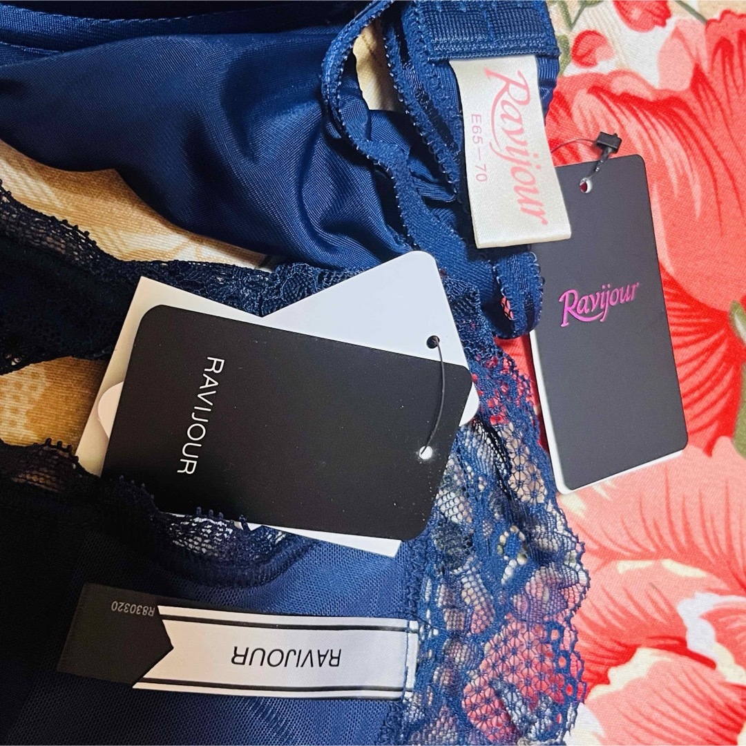 Ravijour(ラヴィジュール)の★Ravijour★レディーリフトブラショーツ★フルバックパンツ下着★NAVY★ レディースの下着/アンダーウェア(ブラ&ショーツセット)の商品写真