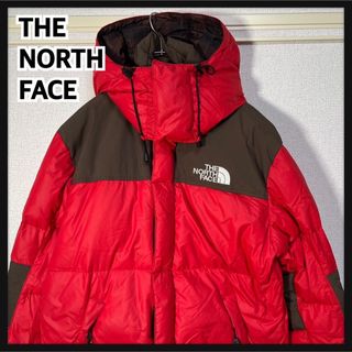 ザノースフェイス(THE NORTH FACE)のノースフェイス】ダウンジャケット　赤茶　ウインドストッパー　チェック　グースK3(ダウンジャケット)