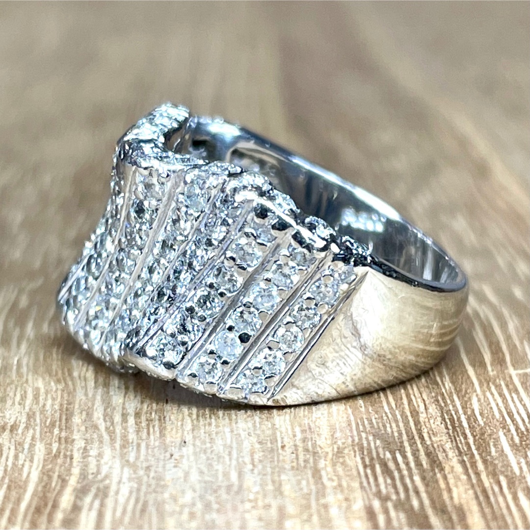 美しい輝き！Pt900 ダイヤ 1.85ct リング 14.37g M1551 レディースのアクセサリー(リング(指輪))の商品写真